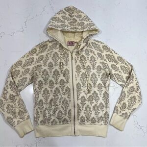Juicy Couture Limited Edition Hoodie Sweatshirt Top Zip Front SZ L Grunge